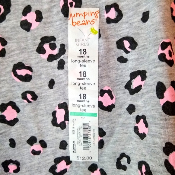 👶🏼NWT Jumping Beans Ruffled Long Sleeve Tee - Picture 3 of 4